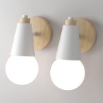 Applique murale int�rieur vintage lampe murale 360� rotative lampe de mur bois e27 appliques pour chambre ...