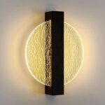 Applique murale int�rieure led, 12w 1500lm noir ronde lampe murale moderne, cr�ative �clairage mural ...