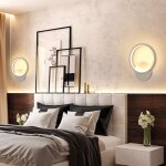 Applique murale int�rieure led 13w ronde blanc chaud 3000k moderne pour chambre salon escalier couloir ...