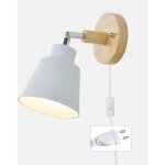 Applique murale avec interrupteur marche et prise lampe de chevet moderne vintage macaron applique murale ...