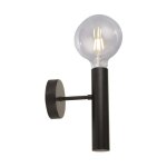 Applique murale lampe de cage d'escalier luminaire de couloir acier noir mat cuisine e27 h 20 cm