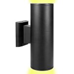 Mediawave store - applique murale lampe led noir intrieur et extrieur design moderne aluminium