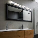 Applique murale lampe de salon lampe de couloir lampe de salle de bain, m�tal chrom� verre blanc, 4 ampoules ...