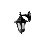 Lanterne murale aluminium noir mod. zurich 60w e27 ip44