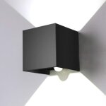 Applique murale led 12w avec dtecteur de mouvement, angle rglable, ip67 tanche 6000k blanc froid, ...