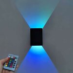 Applique murale led 5 w pour l'int�rieur - lumi�re d'ambiance avec variateur rvb - lumi�re moderne vers ...
