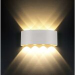 Applique murale led 8w blanc chaud 3000k aluminium moderne pour salon chambre couloir escalier cuisine ...