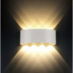 Applique murale led 8w blanc chaud 3000k aluminium moderne pour salon chambre couloir escalier cuisine ...