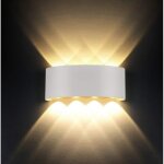 Applique murale led 8w blanc chaud 3000k aluminium moderne pour salon chambre couloir escalier cuisine ...