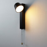 Applique murale led 9w tricolore s�lectionnable avec interrupteur � tirette rotatif � 360� luminaire ...
