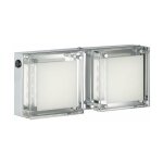 Wofi - applique murale led blanc chaud verre clair chrome 2 flammes jette 4701. 02. 01. 0000