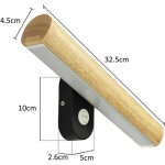 Applique murale � led bois avec interrupteur, pivotant � 360�, lampe de lit 6w blanc chaud / blanc froid ...