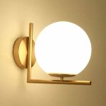 Applique murale led, applique murale boule de verre, applique murale d'int�rieur moderne e27, abat - ...