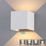 Applique murale led avec d�tecteur de mouvement, applique murale int�rieure / ext�rieure 12w, faisceau ...