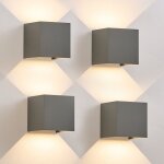 Applique murale led ext�rieur lampe - 4 pi�ces up down luminaire ext�rieure 5w spot mural int�rieur ip65 ...