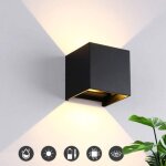 Applique murale led interieur exterieur 12w moderne aluminium luminaires avec design d'angle de poutre ...