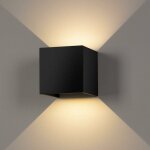 Applique murale led, applique murale interieur / exterieur 6w, lampe murale led etanche ip65 rglable ...