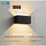 Applique murale led int�rieure / ext�rieure avec d�tecteur de mouvement, 24 w, applique murale ext�rieure ...