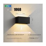 Applique murale led intrieure / extrieure avec dtecteur de mouvement, 24 w, applique murale extrieure ...
