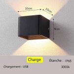 Applique murale led, liseuse de chevet avec interrupteur, port de charge usb, r�glable (lumi�re naturelle ...