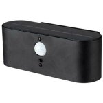 Applique murale led v - tac 2, 5 w avec panneau solaire et capteur pir, noir, blanc chaud, ip54