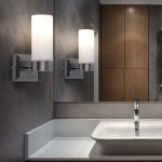 Applique murale led verre ip44 lampe de salle de bain applique en verre opale salle de bain, m�tal nickel ...