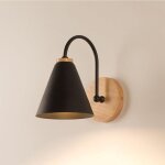 Applique murale moderne en bois, applique murale cr�ative en forme de trompette for chambre � coucher, ...