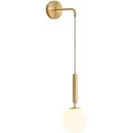 Applique murale moderne boule verre e27 minimaliste int�rieur chambre salon couloir �clairage nuit laiton ...