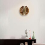 Applique murale moderne, demi - sph�re ajour�e biel