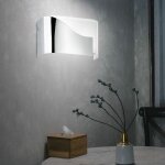 Applique murale applique moderne lampe de couloir en verre chrome, partiellement satin, 2x led 3, 5w ...