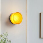 Applique murale moderne plafonnier rond lampe murale d�corative surface stripe orange �13, 5cm 1pcs