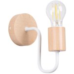 Applique murale nexus 1 e27 bois blanc lumilo 16. 589. 64
