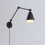 Applique murale orientable vintage avec prise  tika  - noir