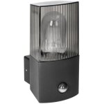Applique murale peonia, luminaire de jardin avec d�tecteur de mouvement, e27, ip54, noir