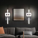 Applique murale pivotante avec interrupteur �clairage d'escalier led, nickel chrom� mat, 1x led 6w 540lm, ...