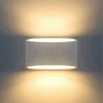 Appliques murales en platre 7w vers le haut et vers le bas, led lampe moderne int�rieur de platre chauffent ...