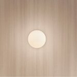 Applique murale press laiton mat et globe verre blanc