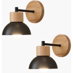 Applique murale r�tro e27 int�rieur lampe murale fer forg� bois luminaire murale noir chambre salon couloir ...