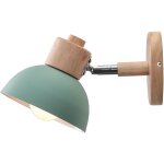Applique murale r�tro e27 int�rieur lampe murale fer forg� bois luminaire murale vert chambre salon couloir ...