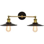 Applique murale r�tro vintage applique murale en m�tal lampe murale classique antique 2 support de lampe ...