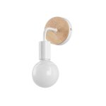 Lot de 2 appliques murale interieur lampes murale en mtal et bois e27 clairage mural pour chambre, ...