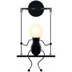 Applique murale simple poup�e de mode balan�oire enfants lampe mur moderne gens fer salon chambre cr�ative ...