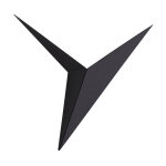 Applique murale triangulaire led en fer, applique noire, applique industrielle, �clairage int�rieur, ...