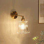 Applique murale en verre de laiton nordique moderne minimaliste cr�atif salon salle � manger bar chambre ...