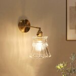 Applique murale en verre laiton nordique moderne minimaliste cr�atif salon salle � manger chambre lampe ...