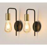 Applique murale vintage 2 pack, lampe murale int�rieur industrielle, spot mural fer r�tro pour chambre ...