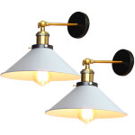 Applique murale vintage industrielle lampe de plafond en m�tal luminaire abat - jour r�glable e27 �22cm ...