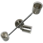 Applique plafonnier reglette 3 spots orientables verre grille metal g9 33w halogene led