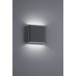 Applique rectangulaire thames ii led double emission ip54 anthracite l11 cm trio lighting