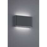 Applique rectangulaire thames ii led double emission ip54 anthracite l17 cm trio lighting